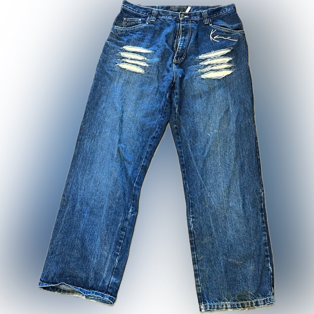 Karl Kani Distressed Jeans, Size 36/34, Excellent Condition